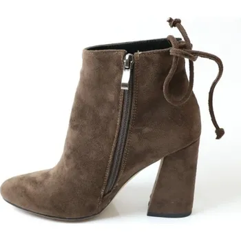 Dámské tenisky Dámské semišové boty na vysokém podpatku J3229 tmavě hnědá 37