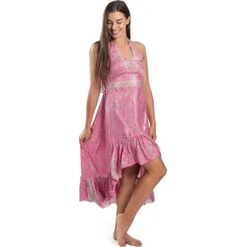 Dámské šaty Dlouhé šaty NIDHI růžovo-šedé