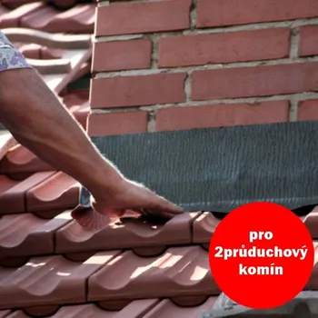 Komín Sada oplechování komínu samolepící dvouprůduch antracit