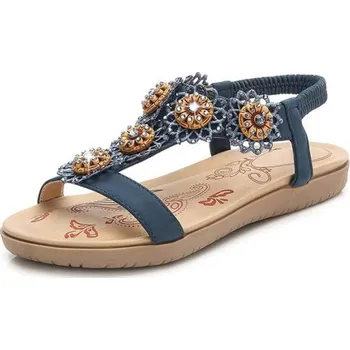 Dámské sandále Dámské sandály s kamínky modrá 40