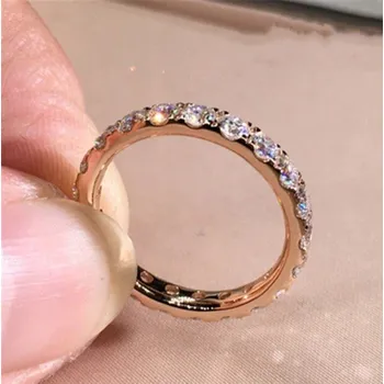 Prsten Dámský prstýnek se zirkony starorůžová 5