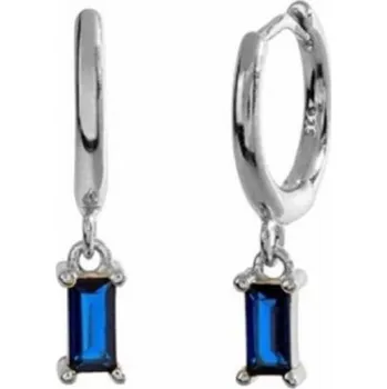 Náušnice Dámské kruhové náušnice s kamínky R44 stříbrná 5