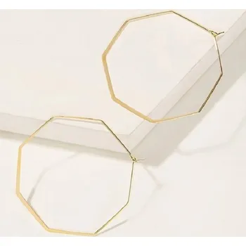 Náušnice Dámské kruhové náušnice G344 zlatá