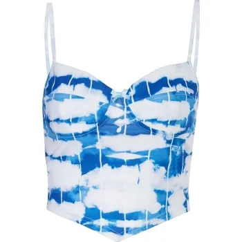 Dámský crop top A1313 modrá M