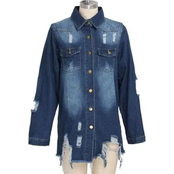 Dámská bunda Dámská džínová bunda P1860 tmavě modrá S