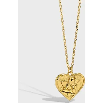 Náhrdelník Dámský náhrdelník s andělem v srdci zlatá