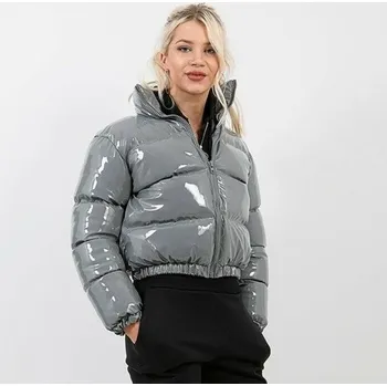 Dámská zimní bunda P1577 šedá L