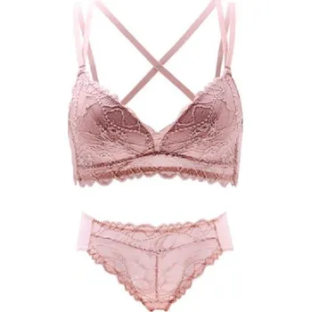 Souprava dámského spodního prádla Dámský set - Podprsenka a kalhotky růžová 75C