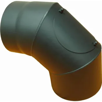 Kouřovod Koleno černé 150/90° s čistícím otvorem