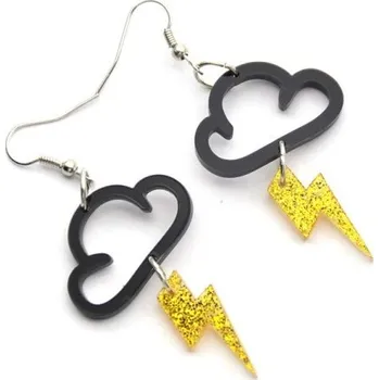 Náušnice Dámské visací náušnice blesk