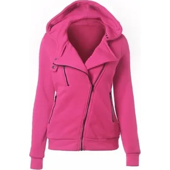 Dámská mikina Dámská módní mikina s kapucí - Růžová XL