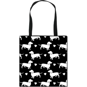 Kabelka Dámská plátěná taška jezevčík 10