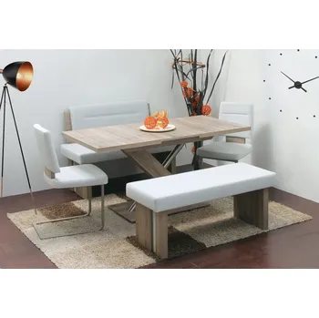 Zahradní lavice DUO A - Moderní rovná lavička bez opěru