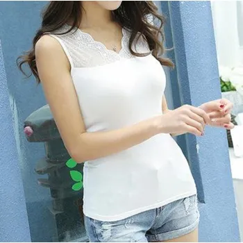 Dámské krajkové tílko B283 bílá XL