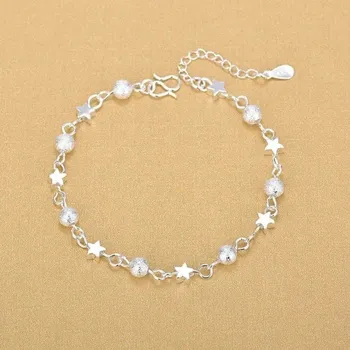 Náramek Dámský náramek s korálky a hvězdami