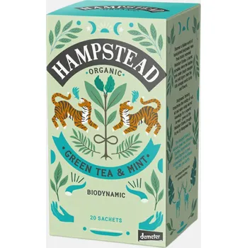 Čaj Hampstead Tea London BIO zelený čaj s mátou a lékořicí 20 ks