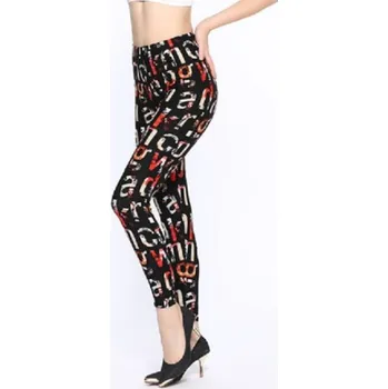 Dámské legíny Dámské legíny s písmeny - Černé