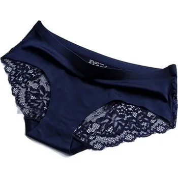 Dámské spodní prádlo Dámské sexy kalhotky s krajkou A1017 tmavě modrá M