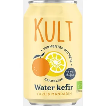 Limonáda Kult Bio vodní Kefír Yuzu a Mandarinka