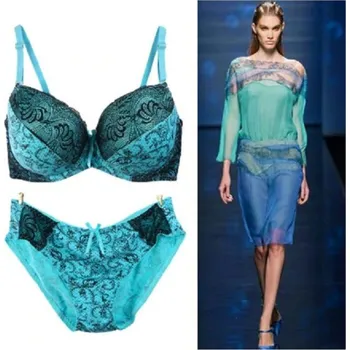 Souprava dámského spodního prádla Dámský sexy set spodního prádla světle modrá 80E