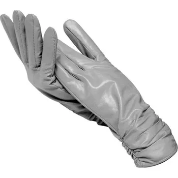 Rukavice Dámské rukavice kožené světle šedá XL