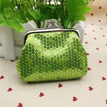 Peněženka Dámská peněženka na mince s flitry J3101 zelená