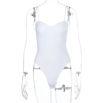 Body Dámské body se špagetovými ramínky bílá S