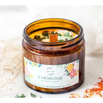 Svíčka Yoga Day Svíčka s dřevěným knotem Harmonie