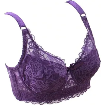 Podprsenka Dámská krajková podprsenka J3184 fialová 90D
