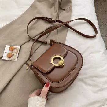 Kabelka Dámská kožená kabelka M1303 hnědá