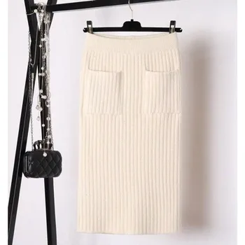 Dámská sukně Dámská midi sukně s kapsami 3