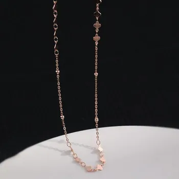 Náhrdelník Dámský choker náhrdelník se srdíčky starorůžová