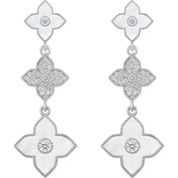 Náušnice Dámské visací náušnice G601 bílá 1