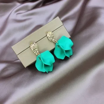 Náušnice Dámské visací náušnice G1400 tyrkysová