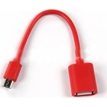 Redukce Adaptér Micro USB na USB K68 červená