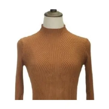 Dámský svetr Dámský rolák J3274 tmavě žlutá