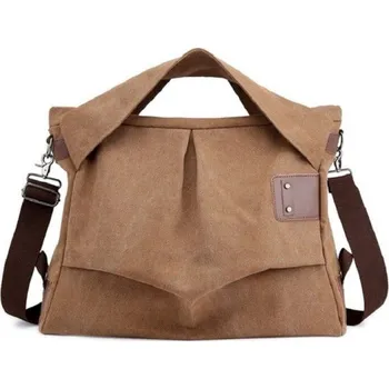 Kabelka Dámská plátěná kabelka M1819 hnědá