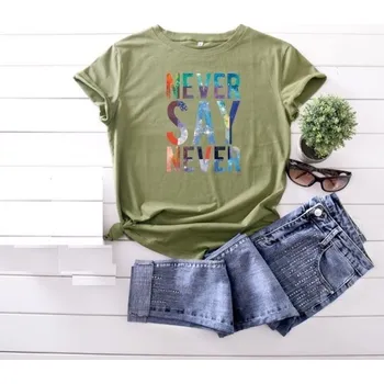 Dámské tričko s barevným potiskem B190 armádní zelená 3XL