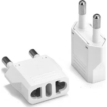 vypínač a zásuvka Adaptér do zásuvky z EU na USA zástrčku - Bílá
