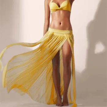 Dámská sukně Dámská plážová sukně žlutá