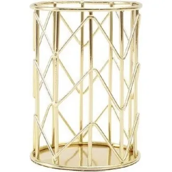 Dekorativní kovový stojánek zlatá