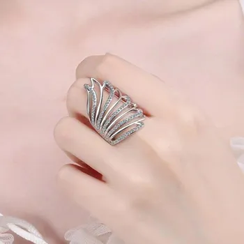 Prsten Dámský prstýnek andělské křídlo D2809 stříbrná