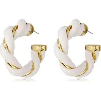 Náušnice Dámské kruhové náušnice G1192 bílá