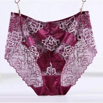 Kalhotky Dámské kalhotky do pasu - nadměrné velikosti vínová XXL