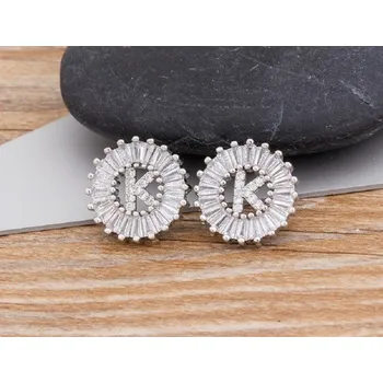 Náušnice Dámské visací náušnice s písmenem stříbrná L