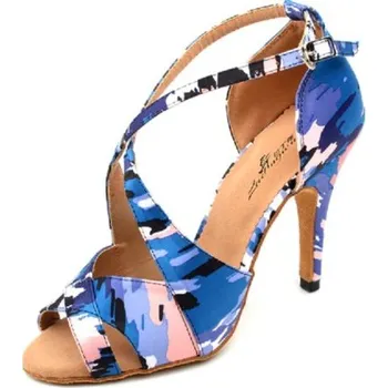 Dámské lodičky Dámské taneční boty s armádním vzorem modrá 41 8,5 cm