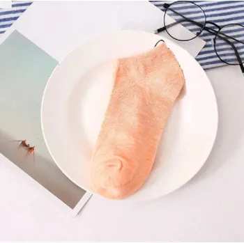 Dámské ponožky Dámské barevné kotníkové ponožky - 10 párů oranžová