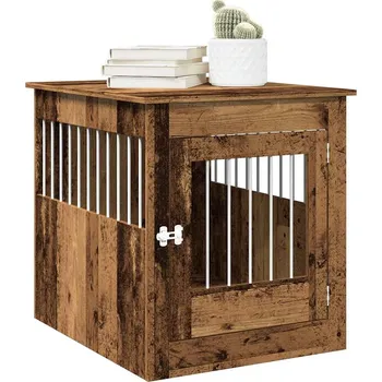 Bouda pro psa vidaXL Psí bouda a koncový stolek starého dřeva 64,5x80x71 cm kompozit