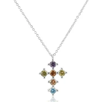 Náhrdelník Dámský náhrdelník s křížem G605 stříbrná