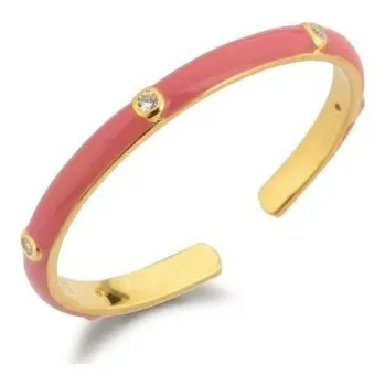 Šperk Dámský prstýnek D1638 tmavě růžová 1